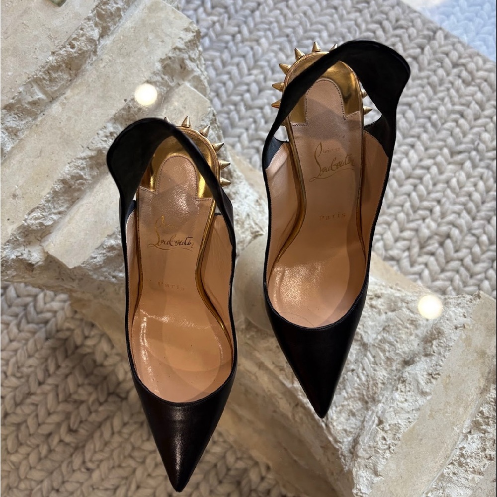 Christian Louboutin Survivita Spike Accents Slingback Pumps
